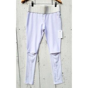 Lime & Vine White Polyester and Mesh 26" Inseam Athletic Pant Legging Sz S NEW